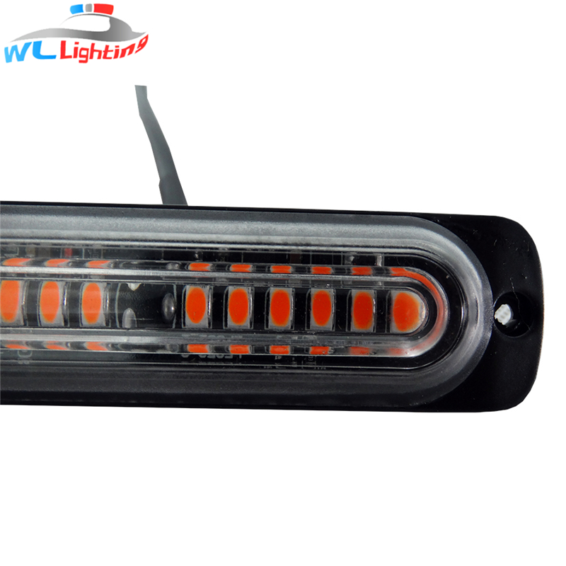 SMD 12 V 24 V 6 W Opbouw 12 LED Mini Strobe Warning Grill Knipperlicht